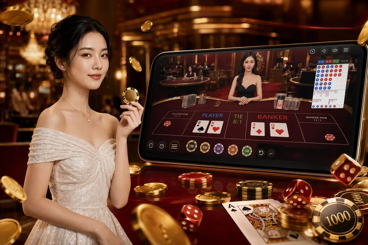 wi1win Casino meja baccarat dealer langsung
